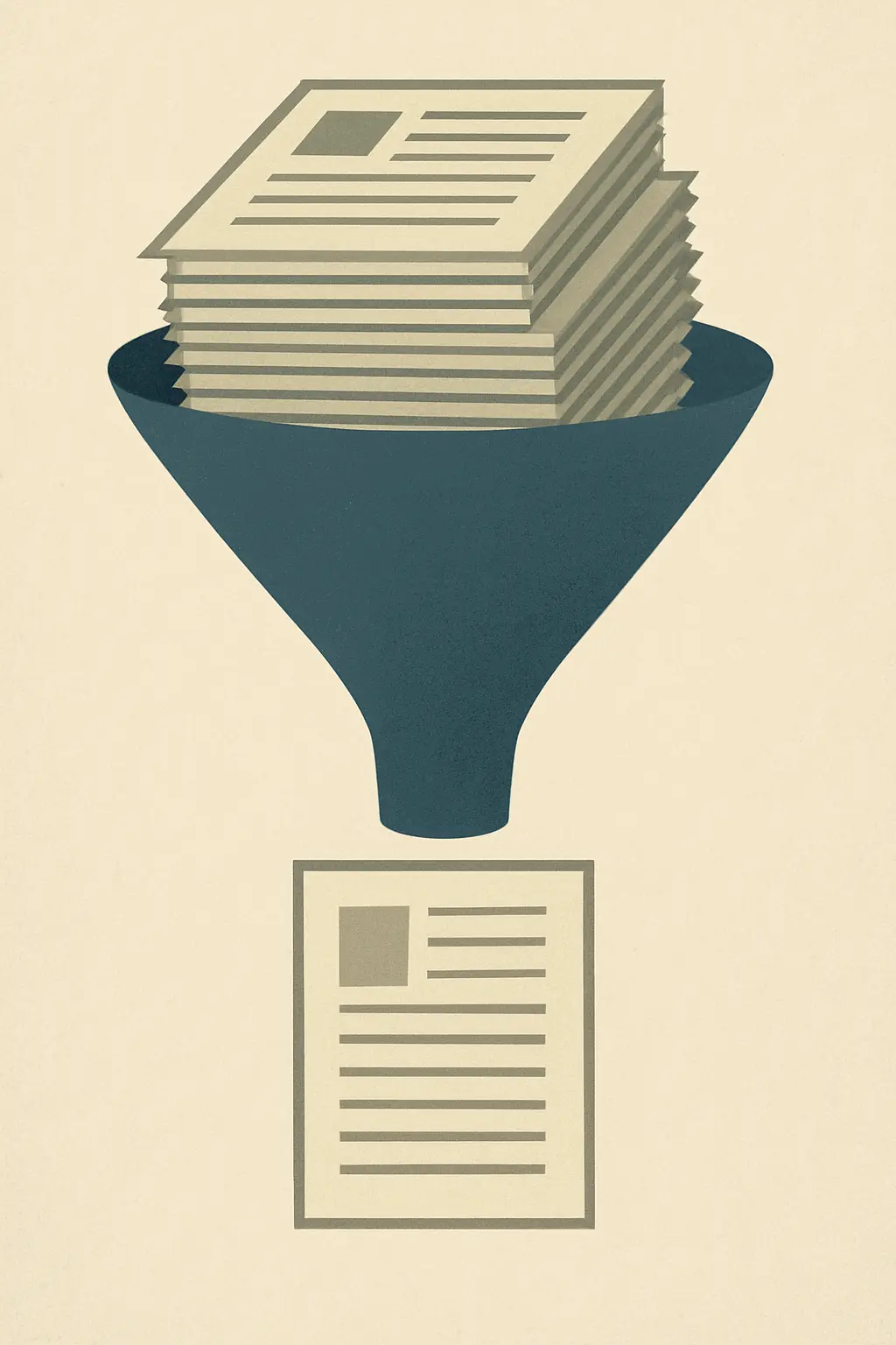 Ilustração do processo de afunilamento de um tema amplo até um problema de investigação delimitado