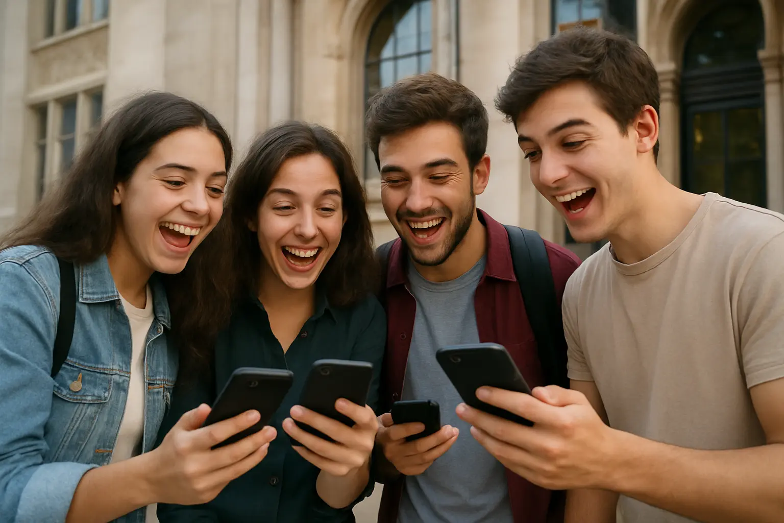 Estudantes portugueses a verificar os resultados de colocação do Concurso Nacional de Acesso