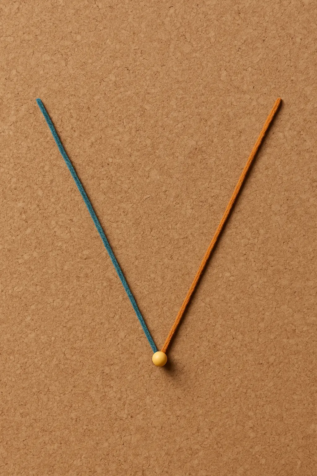 Duas linhas com inclinações diferentes que partem do mesmo ponto, representando um efeito que varia consoante o grupo