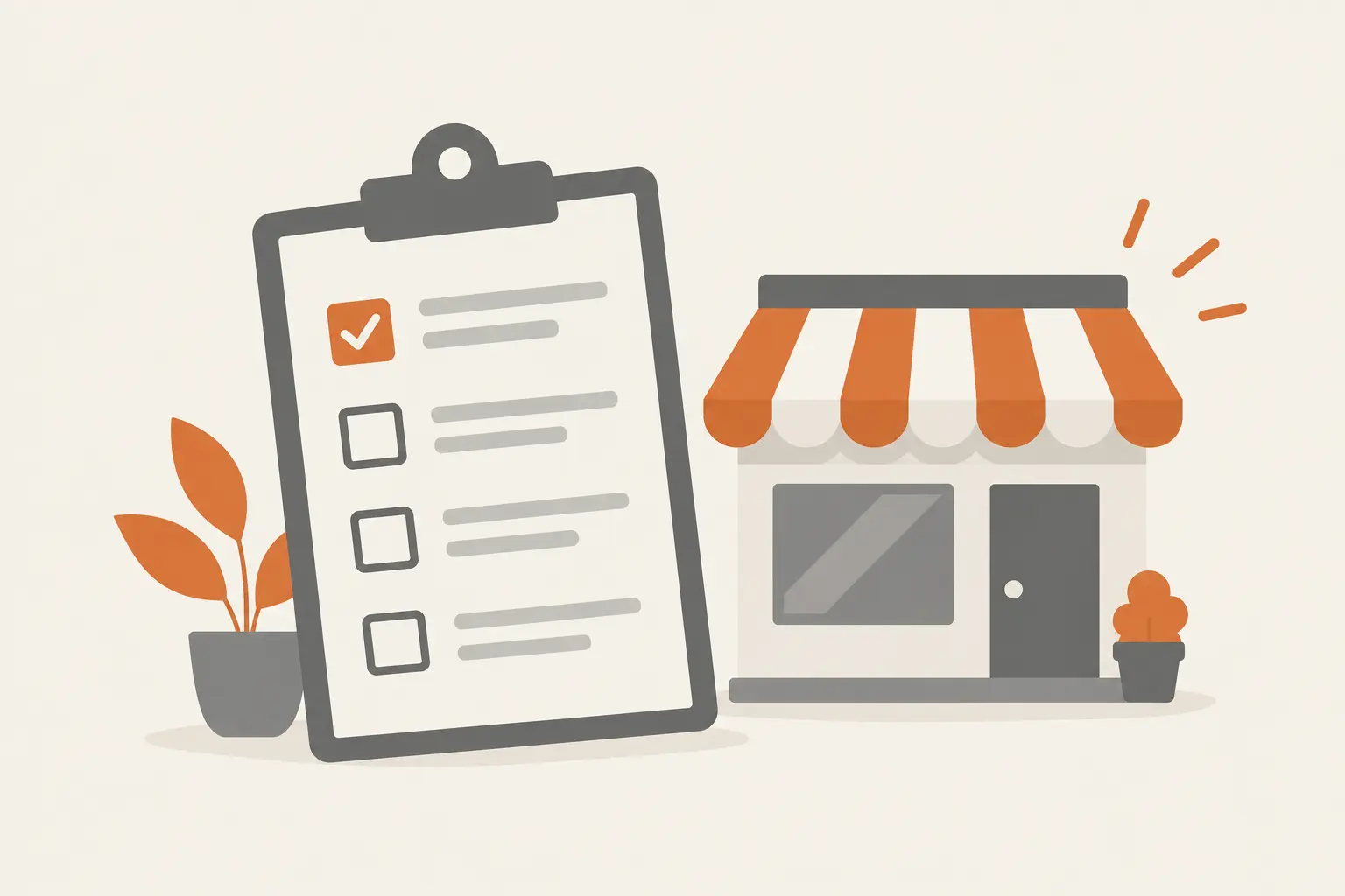 Ilustração de um questionário curto desenhado para gestores de pequenas e médias empresas